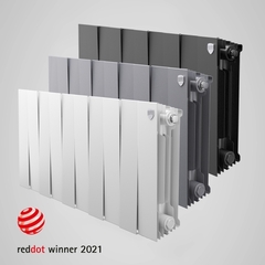 Радиатор биметаллический Royal Thermo PianoForte Silver Satin 300 (серый)  - 16 секций