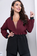 Жакет "На стиле" (блэк/бордо) Б7071 LT Collection