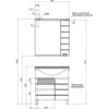Aquanet Доминика 172375 Тумба под раковину, цвет: белый