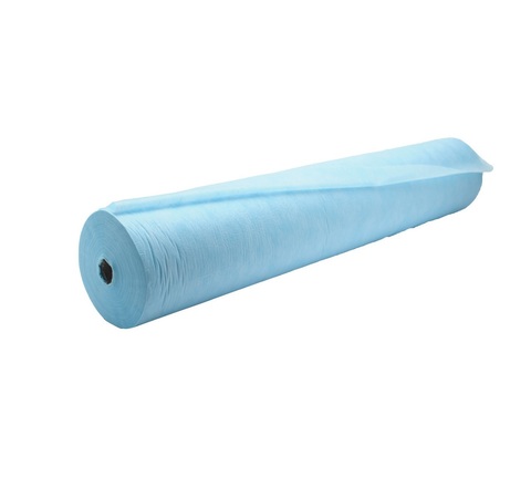 Простыня одноразовая SMS 70*200 рулон (голубая), 100шт