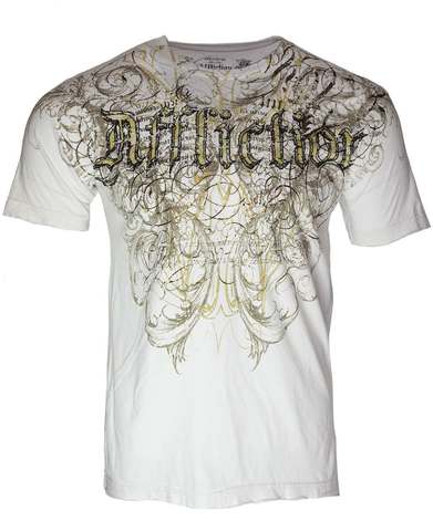 Affliction | Футболка мужская Eagle Shield White A594W перед