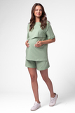 Спортивный костюм для беременных и кормящих 12528 пыльный беж