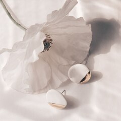 Серьги-пусеты из керамики