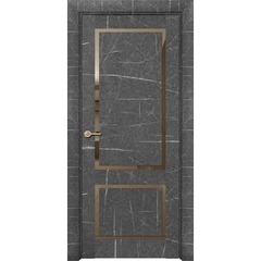 Купить Межкомнатная дверь экошпон Neo Loft 301 Marable Soft Touch торос графит стекло bronze