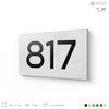 Номер на дверь 817, табличка на дверь для офиса, квартиры, кабинета, аудитории, склада, белая 120х70 мм, Айдентика Технолоджи