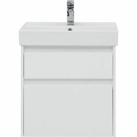 Aquanet 245240 Тумба с раковиной Nova Lite 60 2 ящ. цв. бел. глянец (245240)