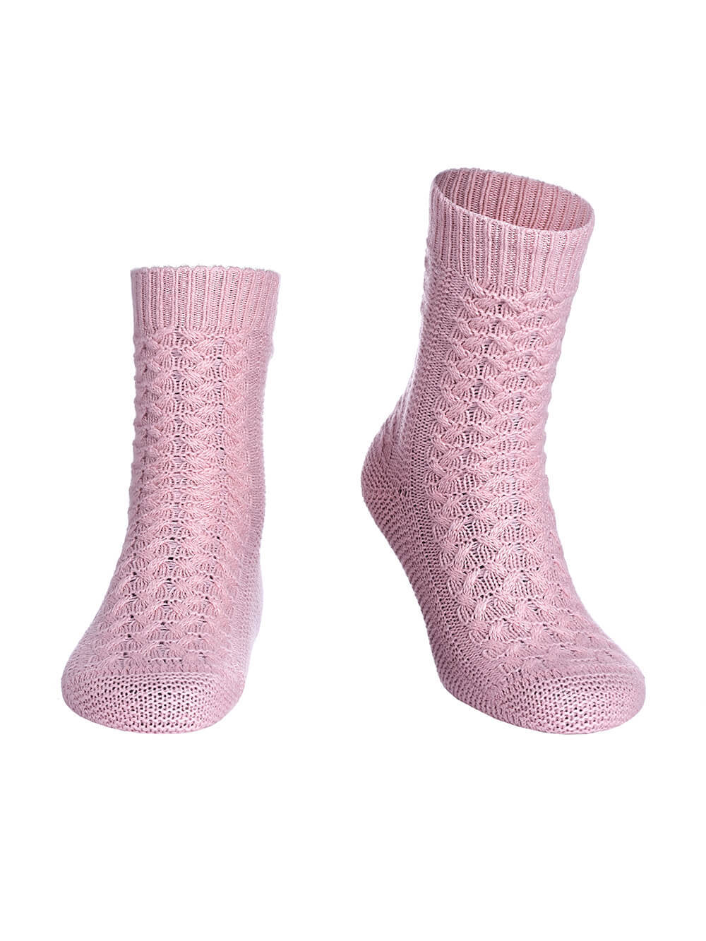 Женские носки светло-розового цвета из 100% кашемира - фото 1