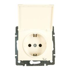 RAIN 703 0288 123 Розетка с/з с крышкой керамика белая (10шт/120шт)  (120шт/кор)