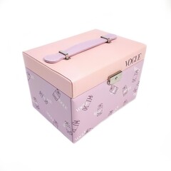 Шкатулка для ювелирных изделий Сундучок Vogue, 20х15х14 см, цвет крышки розовый