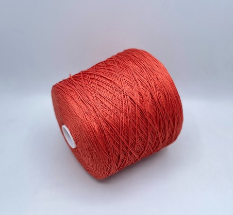 Бобинная пряжа (пр.Италия).art-Micado 450/100гр, 50%Меринос 50%Шелк , цвет-Оранжевый, арт.27681