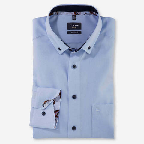 OLYMP LUXOR MODERN FIT Сорочка с контрастной внутренней отделкой  с технологией Non-Iron