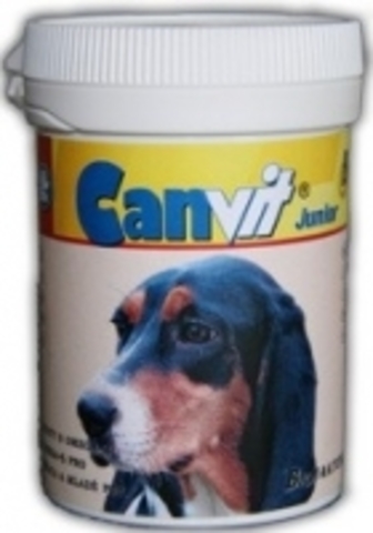 Canvit Junior Витаминно-минеральный комплекс с Omega-3 и Omega-6 для щенков и молодых собак (80 шт.)