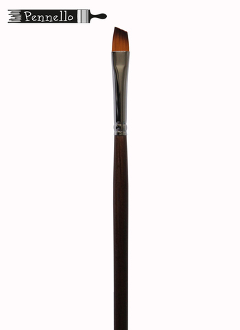 кисть Pennello DELUXE синтетика скошенная №2, длинная ручка