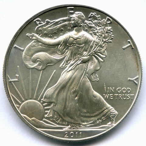 1 доллар 2011 год США "Шагающая свобода" AU
