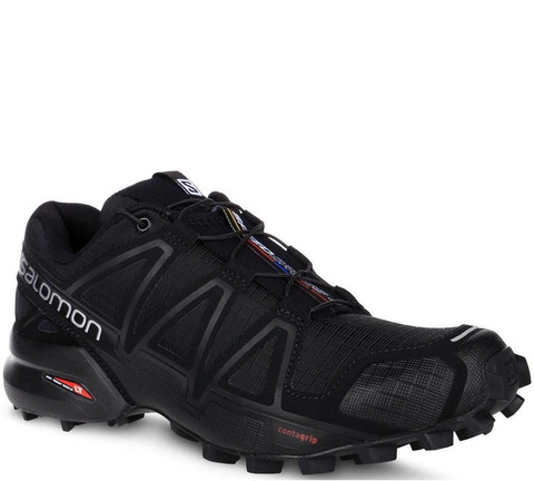 Элитные кроссовки внедорожники Salomon Speedcross 4 W black женские