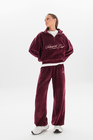 Свитшот ZIPPER VELOURS WINE