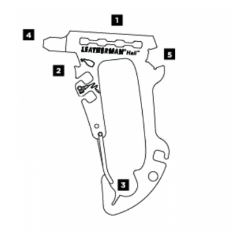 Мультитул Leatherman  Hail, 5 функций, шт