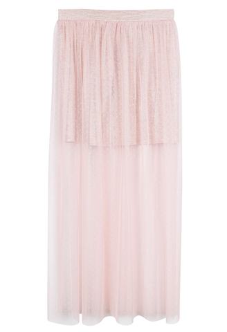 Нежно-розовая юбка в пол (макси) REMIX
