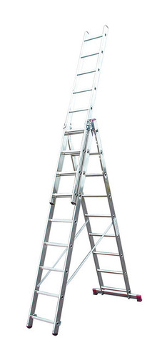 Универсальная лестница алюминиевая, трехсекционная, KRAUSE CORDA 010384, 3х8