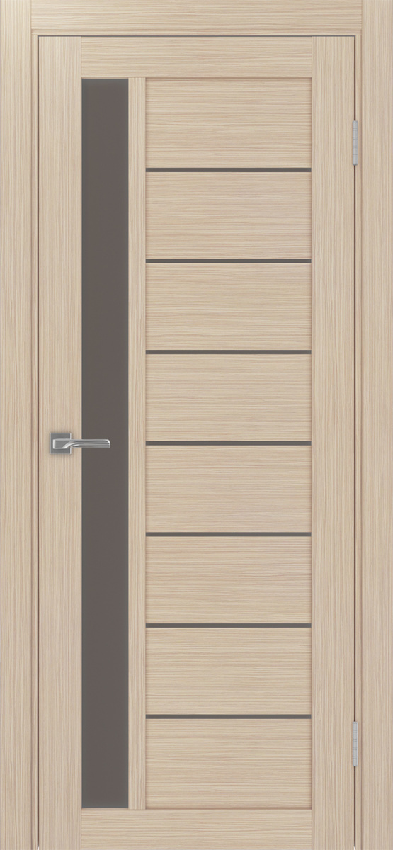 Дверь межкомнатная Оптима Порте Турин 554.21, цвет беленый дуб, экошпон, стекло бронза