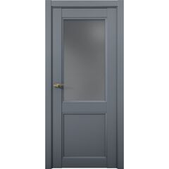 Купить Межкомнатная дверь эмалит Co 33 Кобальт антрацит стекло графит