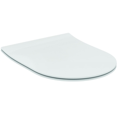 Ideal Standard T520801 BLEND CURVE Сиденье и крышка стандарт, тип SLIM SANDWICH, дюропласт, легкосъемное (шарниры Easy Take Off), с функцией плавного закрытия фото