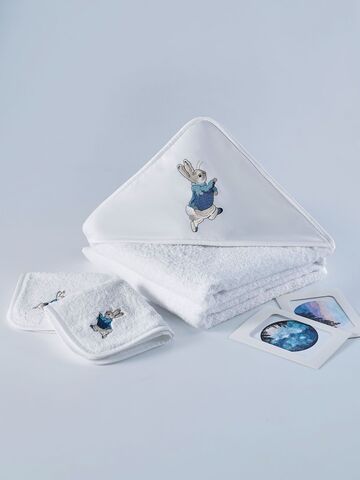 Набор полотенец для новорожденных 120х120 Claire Batiste Atelier Зайчик с капюшоном