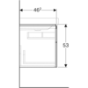 Шкафчик для раковины Geberit Xeno² с полкой, с двумя выдвижными ящиками: B=88см, H=53см, T=46.2см, Серый / Меламин, древесная структура