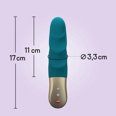 Мини-пульсатор Fun factory STRONIC PETITE, морская волна