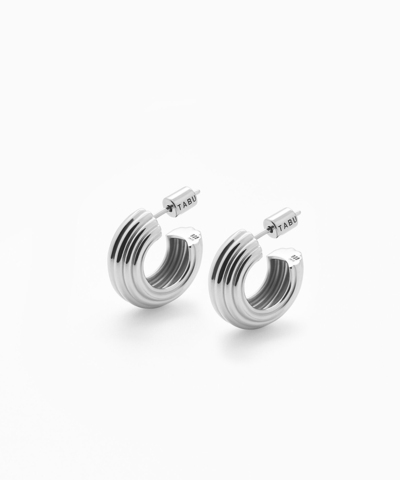 Серьги RIPPLE HOOPS silver