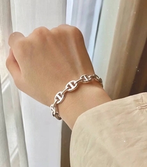 16726 - Браслет жесткий тонкий FARANDOL из неродированного серебра