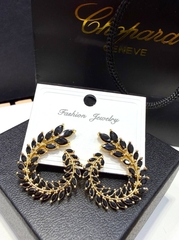 Комплект украшений колье с подвеской + серьги в стиле шопард с цветными вставками