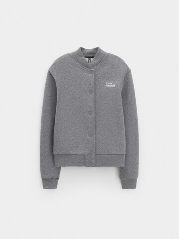 жакет  для девочки  КР 302836/серый меланж к605