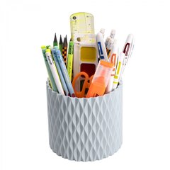 
          Подставка-стакан для канцтоваров Alingar, пластиковая, круглая, d=12 см, фактурная, цвет серо-голубой