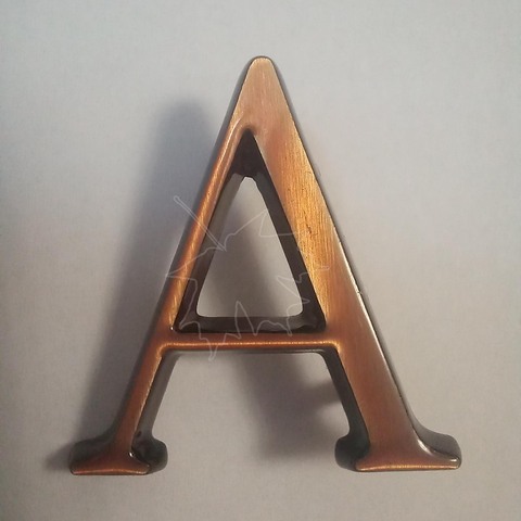 Бронзовая буква А на памятник высотой 3см, Caggiati