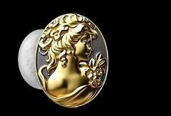 Силиконовый молд Камея Девушка № 33