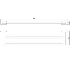 Держатель для полотенец двойной BELZ B90309, черный
