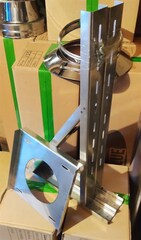 Опора тройника L-700 мм. нерж. (AISI 430/1 мм), ECOFLUE