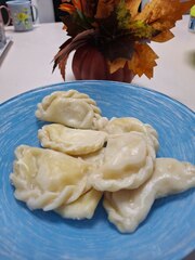 Вареники с солёным творогом и зелёным луком 0,9кг Домашняя кухня