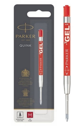 Стержень Parker Quink GEL Z05 для шариковой ручки, формат G2, Middle, Red (1950345)