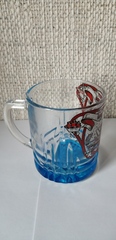 Кружка стекло 300 мл с видами Петербурга, с красным цветом