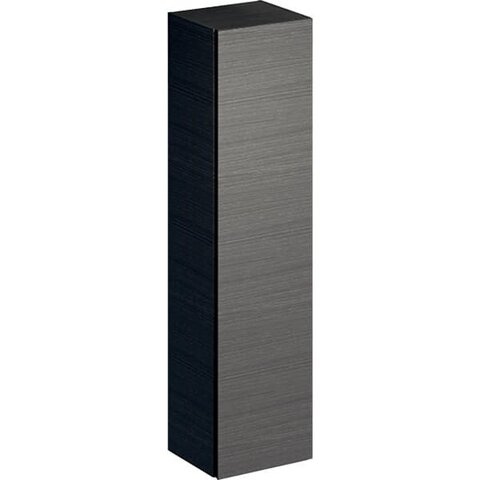 Высокий шкафчик Geberit Xeno² с одной дверью и внутренним зеркалом: B=40см, H=170см, T=35.1см, Серый / Меламин, древесная структура