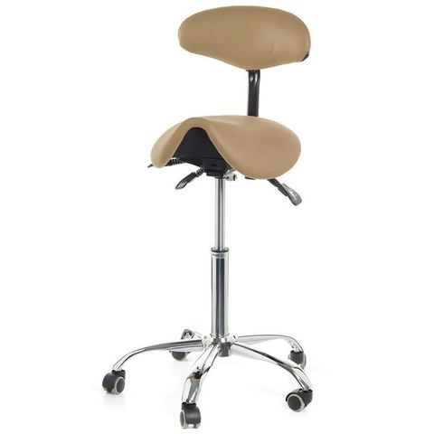 Стул-седло Smartstool S03B со спинкой бежевый