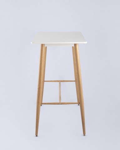 Стол барный DSW белый, для кухни столовой гостиной дома 106см. 120см. 60см. МДФ металл