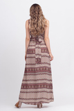Платье для беременных 06185 коричневый-бежевый