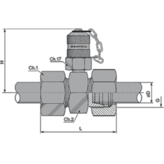 КТ 16x2 - DKO-L 30x2 22 T-образная, металл. (корпус)