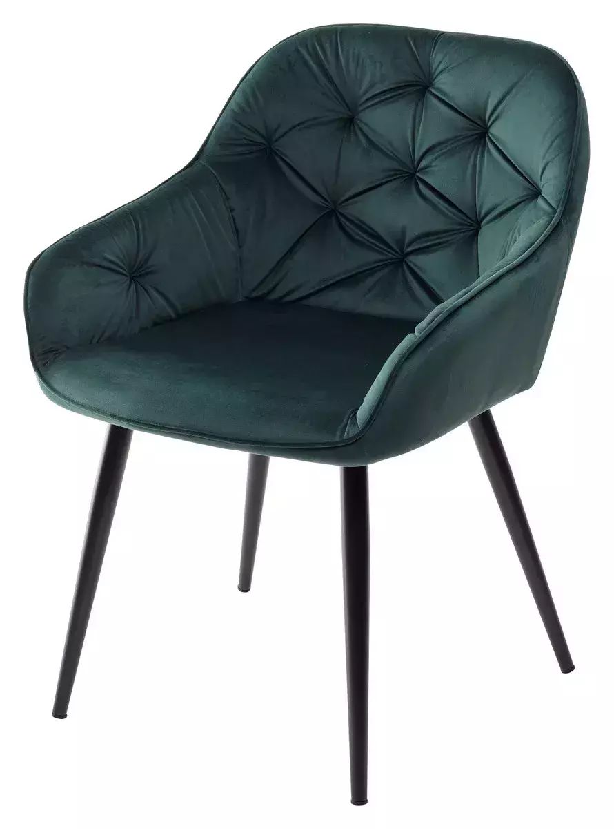 Стул BREEZE BLUVEL-78 GREEN, велюр / черный каркас, велюр М-City