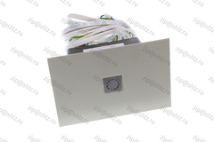 Пост вызывной врезной однокнопочный в сборе, квадратная кнопка, символ "Стрелка", красная подсветка, крашеный RAL7032, ПЛВ13-К1М0100ЩУ3, 0501.12.00.600В