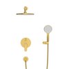 Cezares STYLUS-DSET-BORO STYLUS-DSET-BORO Душевой комплект встраиваемый (смеситель встраиваемый, верхний душ, ручной душ со шлангом, штуцер с держателем), брашированное золото