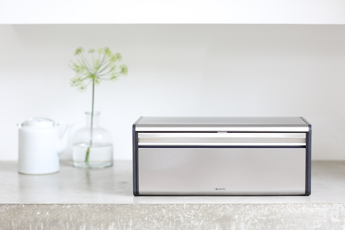 Хлебница с откидной крышкой, Стальной матовый, арт. 236709 - фото 4